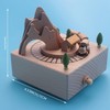 Giilayky Wooden Musical Box Featuring Mountain Tunnel With Small Moving