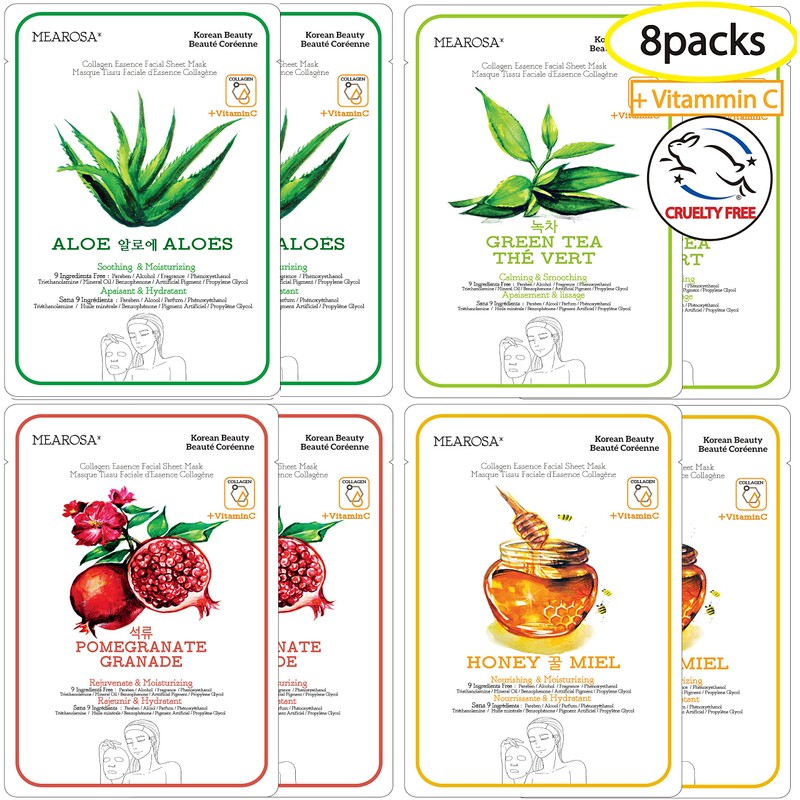 MEAROSA Collagen Essence Face Mask Sheet Mask Anti-aging Skin Care