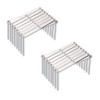 HIRAISM Dish Stand, Pot Lid Organizer, Stand, Extendable, Stainless Steel,