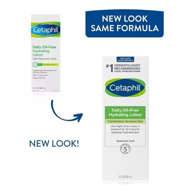 Cetaphil Crema Hidratacion Diaria Acido Hialuronico 88ml 3pz Seca A