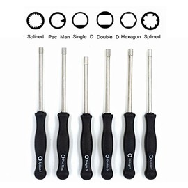 Carburetor adjustment tool Pac Man/Single D/Double D/Hexagon Hex Socket / 21-Teeth Splined / 7-Teeth Splined Screwdriver for Common 2 Cycle Small Engine (Set of 6)