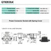 QTEATAK 3 Pack Screw Mount 3 Pins Inlet Power Plug