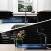 Black Long Hexagon Tile Peel and Stick Backsplash, 10 Sheets