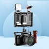 Monitor Cage Aluminum Alloy Multi 1/4 3/8 Holes Professional Camera