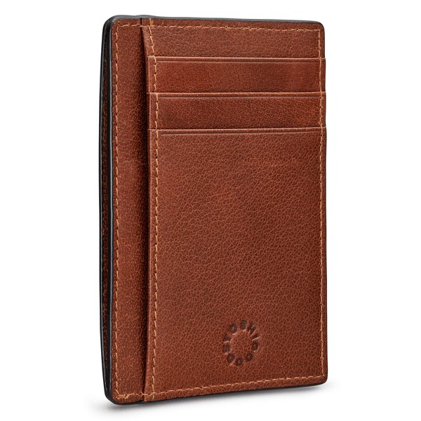 Yoshi Mens Wallet (Brown), Slim RFID Blocking Minimalist Credit Card