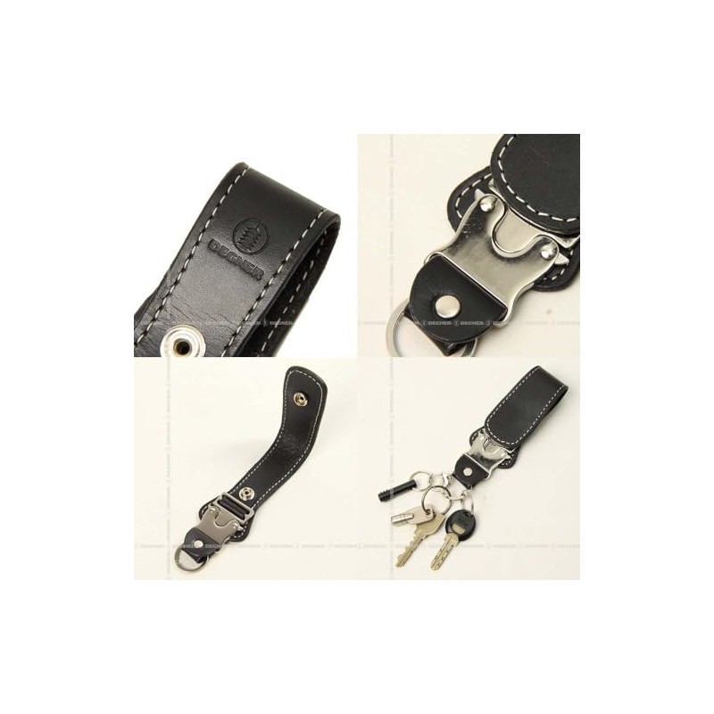 Degner WC-5 Leather Wallet Case, Wallet Case, For Motorcycles, Black,