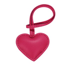 Tonecraft Heart Bag Charm, Simple, Orthodox, Bag Charm, Popular, Stylish, Cute, Microfiber Leather, Squishy, hotpink