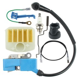 Carbhub Ignition Coil with Air Filter Spark Plug Fit for Husqvarna 338, 339, 340, 345, 346, 350, 353, 357, 359, 455, 460, 461 chainsaws Replace 537162101, 537162104, 537162105, 537165404, 544047001