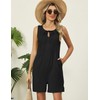 IECCP Black Shorts Womens 2025 Summer Loose Comfy Sleeveless Romper