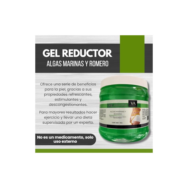 GEL REDUCTOR Y TONIFICANTE ALGAS MARINAS Y ROMERO SPA 1KG.
