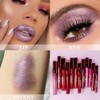 evpct 2Pcs Mauve & Taupe Mauve Glitter Metallic Shimmer Diamond