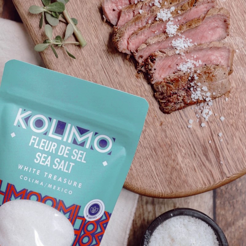 Kolimo Mexican Fleur de Sel Finishing Gourmet Salt, 8oz (pack