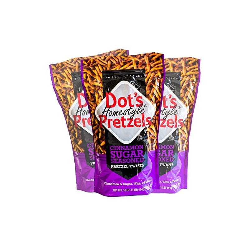 Dot's Cinnamon Sugar Pretzel Twists - Coated with Delicious Cinnamon