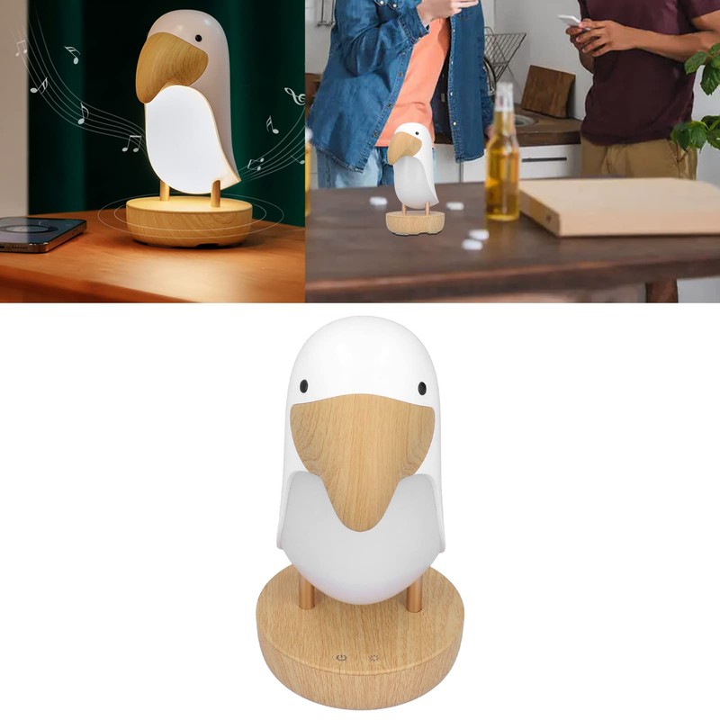 CHICIRIS Cute Cartoon Rhinoceros Table Lamp LED USB Charging Bluetooth