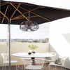 Kuailkag 15" Plug In Ceiling Fan for Outdoor, Portable LED