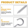 ZUSFUL 3.2 Inches 304 Stainless Steel Screw Eyes 6 Pack,Heavy
