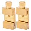Kadimendium 2Pcs Scribe Ruler Positioning Limit Block Brass Scribe Steel