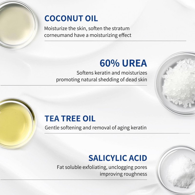 60% Urea Cream,Cracked Heel Repair Cream for Feet and Hand