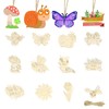 24 Pcs DIY Wooden Craft Shapes Set, Suitable for Party