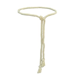 NONGFUGE Simple White Natural Cotton long Waist Rope Tie Belt Medieval Plus Size For Women Beach Dress Pants with Tassels Braided Woven