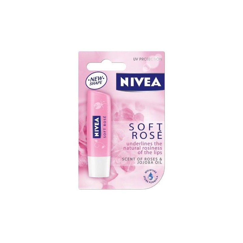 Nivea Lip Soft Rose Blister Pack Pack of 2
