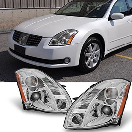 AKKON - For 2004 2005 2006 Maxima Halogen Type Projector Headlights Headlamps Driver Left & Passenger Right Side