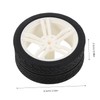 KICHOUSE 4PCS Multi Function Car Wheels Rubber Tires for DIY