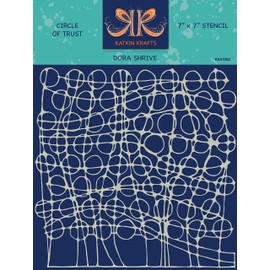Katkin Krafts Circle of Trust Stencil, 7 x 7-inch