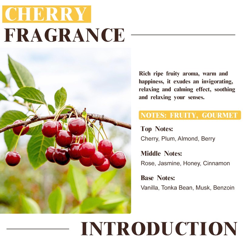 EUQEE 2.02 Fl oz Cherry Fragrance Oil, 60ml Premium Cherry