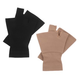 Sosoport 2 Pairs Sports Wrist Compression Brace Sleeves for Tendonitis Carpal Tunnel Breathable Elastic Support for Medium Size