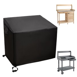 Outdoor Cabinet Cover, Weatherproof Cabinet Covers for Outdoor Storage Cabinets, Garden Storage Cabinets, Potting Benches and Tables, Tool Chest Covers (Black, 39.4"x18.1"x35.8")