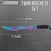 Bud K Titanium Guardian Twin Machete Set | Sheath |