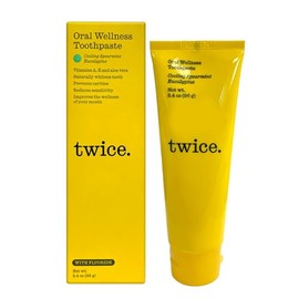 Twice Vegan Toothpaste for Sensitive Teeth and Gums and Teeth Whitening Toothpaste - SLS Free Toothpaste with Fluoride and Cavity Protection - (Cooling Spearmint Eucalyptus)