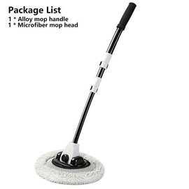 LEIBOO 47'' Long handle car wash mop，15° Ergonomic design，Microfiber material，Avoid scratching，Retractable aluminum pole(Durable)，suitable for Cars, Truck, SUV, Bus and Home cleaning - Car Wash Accessories! Labor Day Gift! Gifts for car lovers！:_White