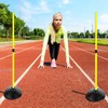 ASENVER Soccer Agility Poles Set Detachable Sports Trainning Speed Pole