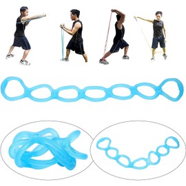 Calliven - Banda de ejercicio portátil de 7 anillos elásticos y resistencias; espalda, pies, pierna, estirador de mano, ejercicio de brazos, para entrenamiento en casa o centro de fitness, terapia