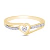 AFFY 1/10 Cttw Lab Grown Diamond Split Shank Heart Promise