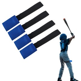 4Pcs Softball Pitching Training Aids,Softball Pitching Trainer Elastic Belt, Leg Wrapping Strap, Fit Youth & Adults(18in Circumference)