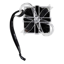 Bella Tangle Free Scrunchie Hair Tie Accessory in Ornament for Gift Basket or Stocking Stuffer, Small Velvet Black - PACK OF 5