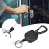 2 PCS Retractable Key Chain High Resiliency 31.5in Frosted Shell