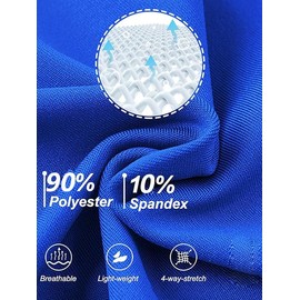 Upocool Boys Compression Pants Quick Dry Youth Basketball Leggings Sports Tights Football Base Layer for Kids Blue M