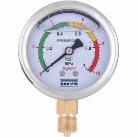 압력 게이지 수압계 유압 정밀 점검 계측기 누수탐지 [0-16mpa160kgM14x1.5] Pressure Gauge Hydrostatic Pressure Tester Hydraulic Precision Inspection Meter Leak Detector [0-16mpa 160kg M14x1.5]