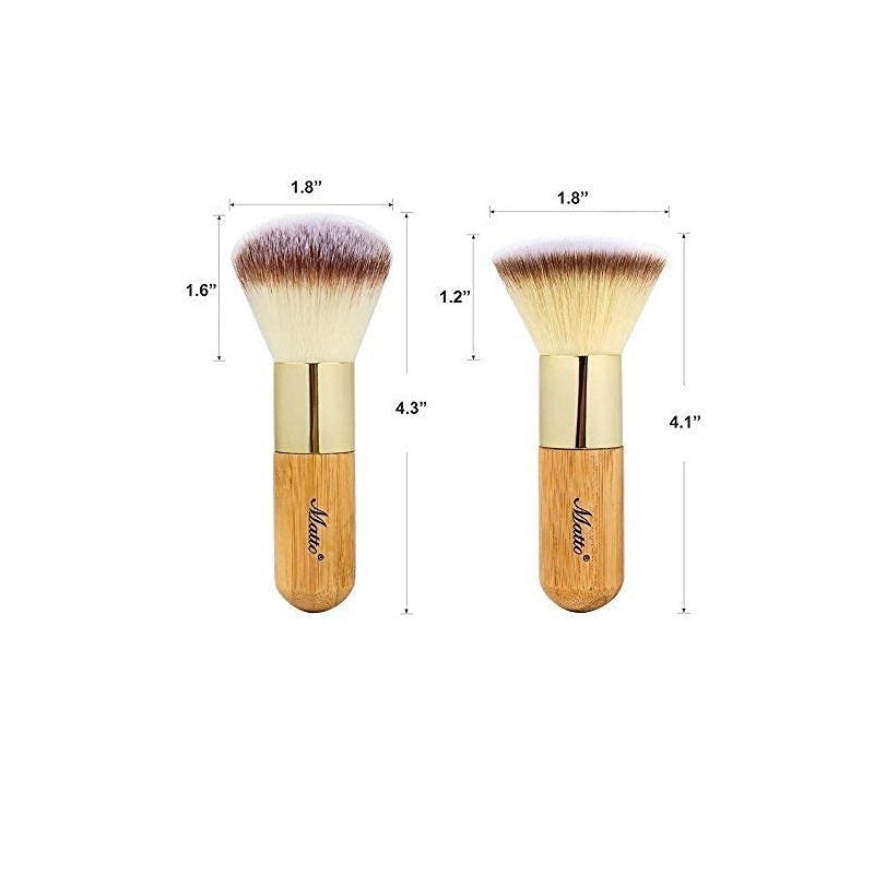 Matto Bamboo Set de pinceles de maquillaje Kabuki, 2 Piezas,