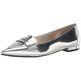 Nine West Women's Lallin3 Ballet Flat, Silver 040, 8