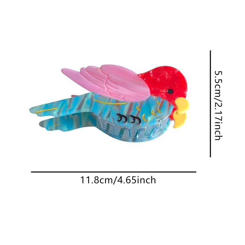 Funny Colorful Parrot Hair Clips,Novelty Acetate Hair Clip,Bird Claw Clips