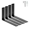 HEART ART 4 Pack Shelf Brackets 10 inch,L Brackets for