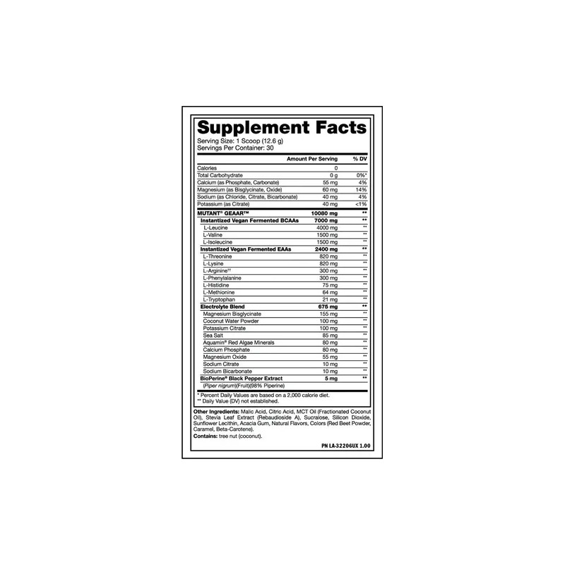 Aminoácidos Eeas Mutant Geaar Electrolitos 30 Servicios 420g, Sabor Tropical