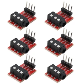 SING F LTD 6Pcs 3.5mm Audio Jack Breakout Board TRRS Stereo Socket Audio Stereo Microphone Jack Interface Module 18 * 12.5mm for MP3 Earphone