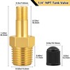 YELUN 1/4" NPT Tank Valve, Brass Schrader Valve for 1/4