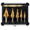 ZELCAN Step Bits for Metal, Step Drill Bit Set 5PCS